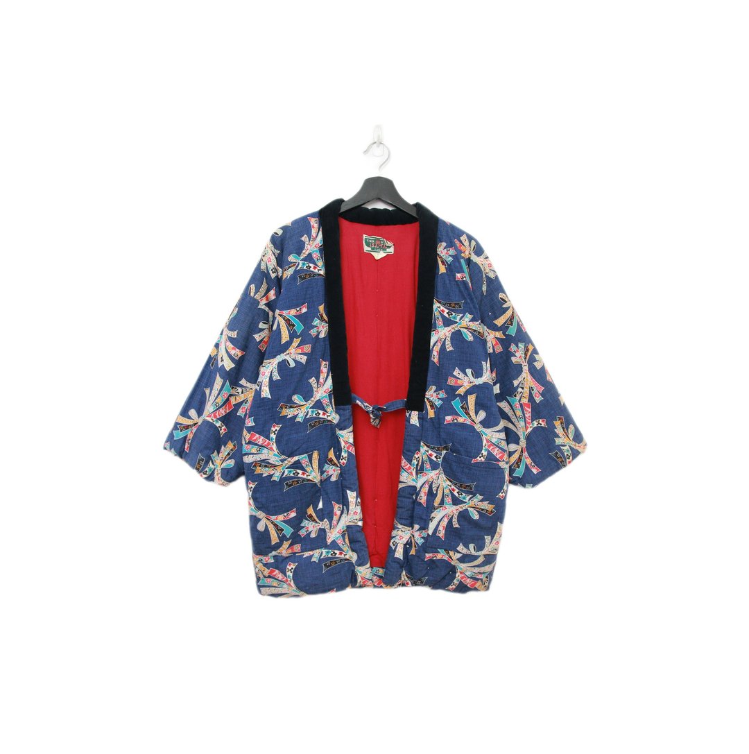 Back to Green-日本带回袢天pt-02红内里 蓝底/vintage - 居家服/睡衣 - 棉 