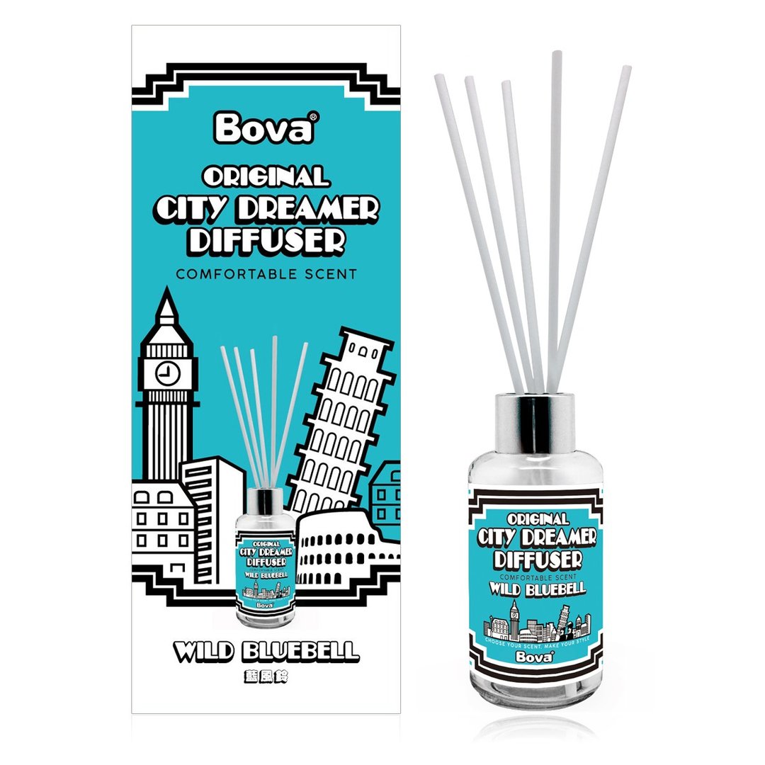 【官方现货】法柏Bova 扩香瓶 城市梦想家 蓝风铃 100ml - 香薰/精油/线香 - 其他材质 白色