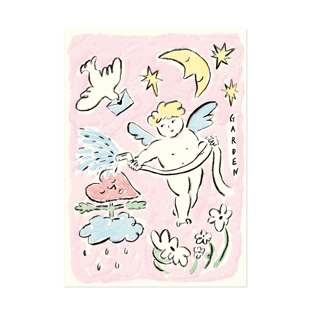 梦想花园（海报&卡） - 海报/装饰画/版画 - 纸 粉红色