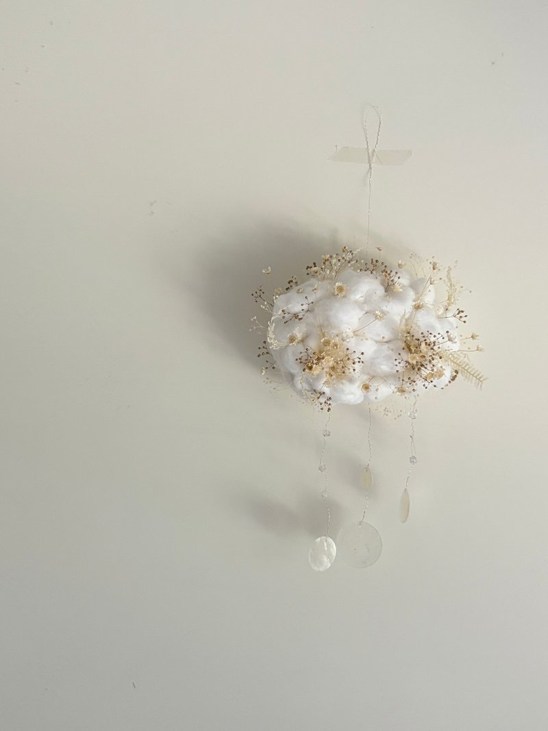 飘浮花云朵风铃∣ 永生干燥花艺。装饰.生活布置。礼物 - 摆饰 - 植物．花 白色