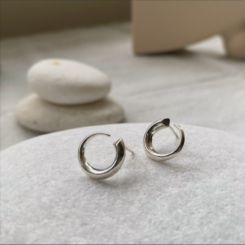 纯粹 纯银耳环 - 耳环/耳夹 - 纯银 银色