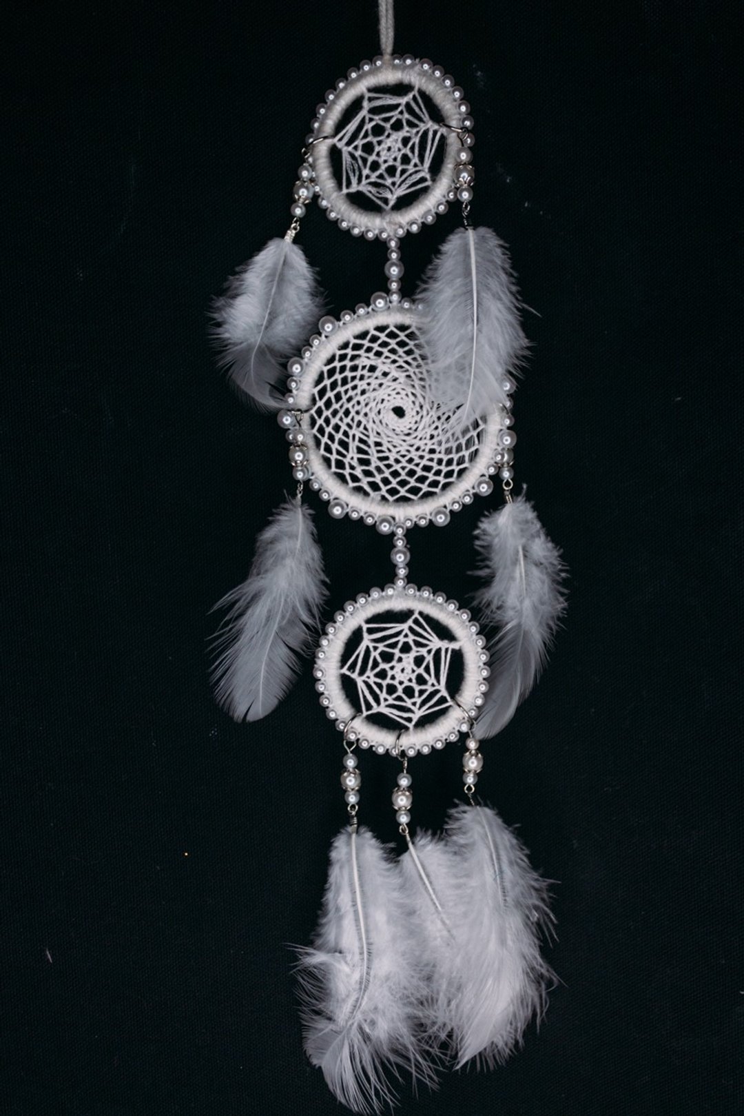 纯手工捕梦网 Handmade Dreamcatcher－【白色珍珠】 - 摆饰 - 其他材质 白色