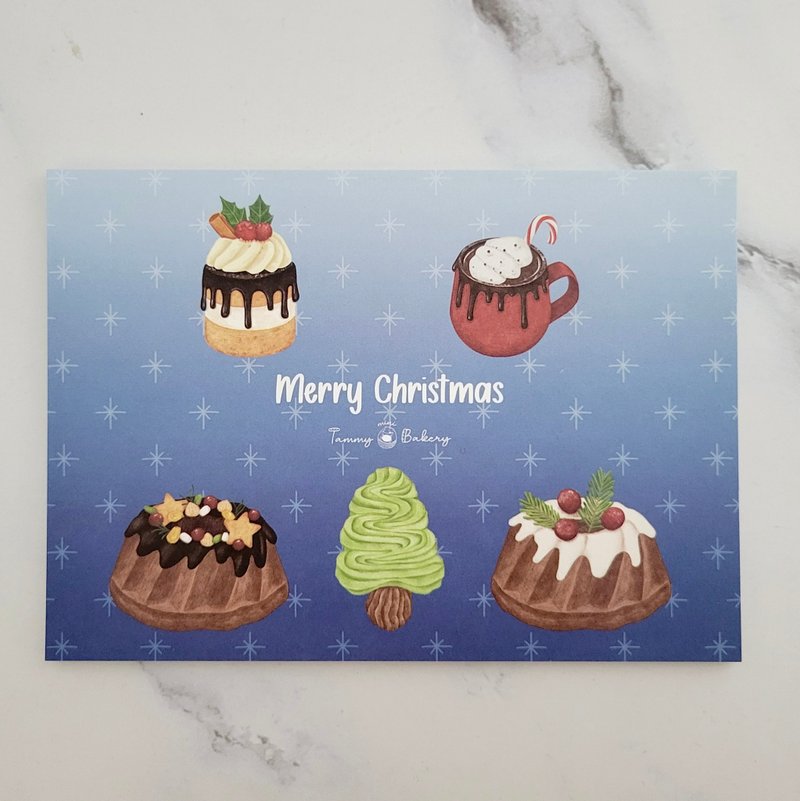 手绘明信片 圣诞卡 | 图鉴 万用卡 生日卡 食物 甜点 插画 水果 - 卡片/明信片 - 纸 多色