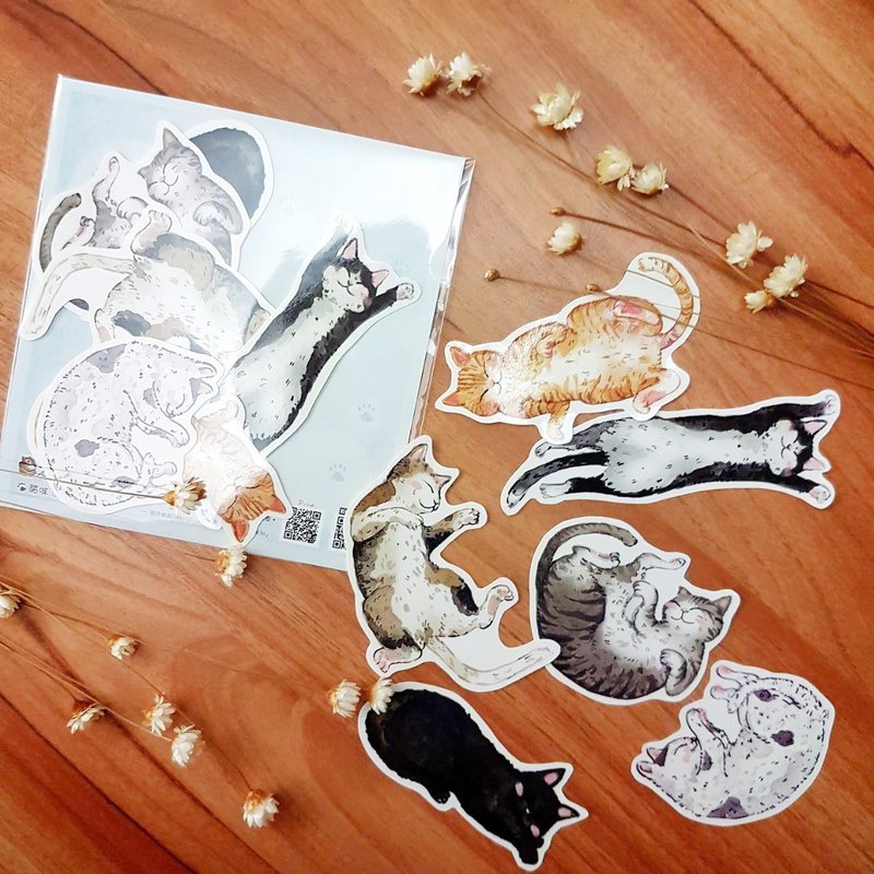 贪睡猫咪(二)贴纸组 - 贴纸 - 纸 多色