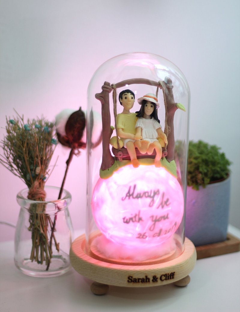 定制人像星球物语灯 , 一份永久的结婚礼物 - 灯具/灯饰 - 粘土 