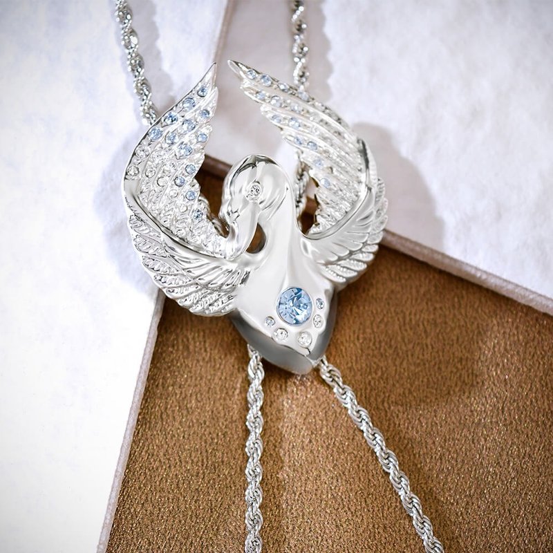 璀璨系列 天鹅 保罗领带 Bolo Tie 领绳项链 金属领绳 长项链 - 领带/领带夹 - 贵金属 金色