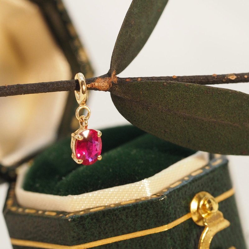 18K金红宝石圆型吊咀 18K Gold Ruby Oval Pendant (Removable cl - 其他 - 贵金属 