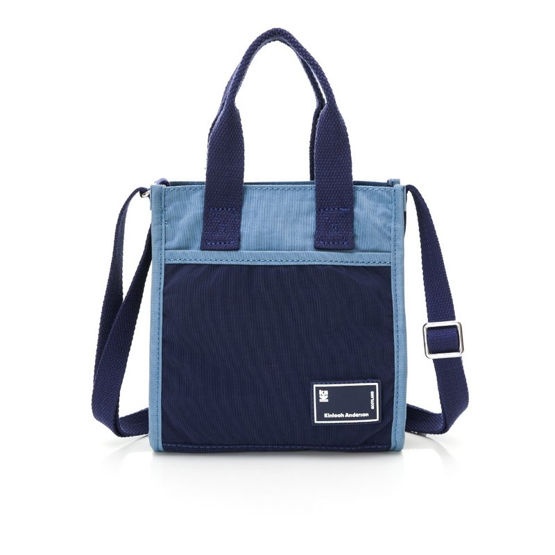 【Kinloch Anderson】清新摩卡 手提斜背托特包-深蓝 - 侧背包/斜挎包 - 尼龙 蓝色