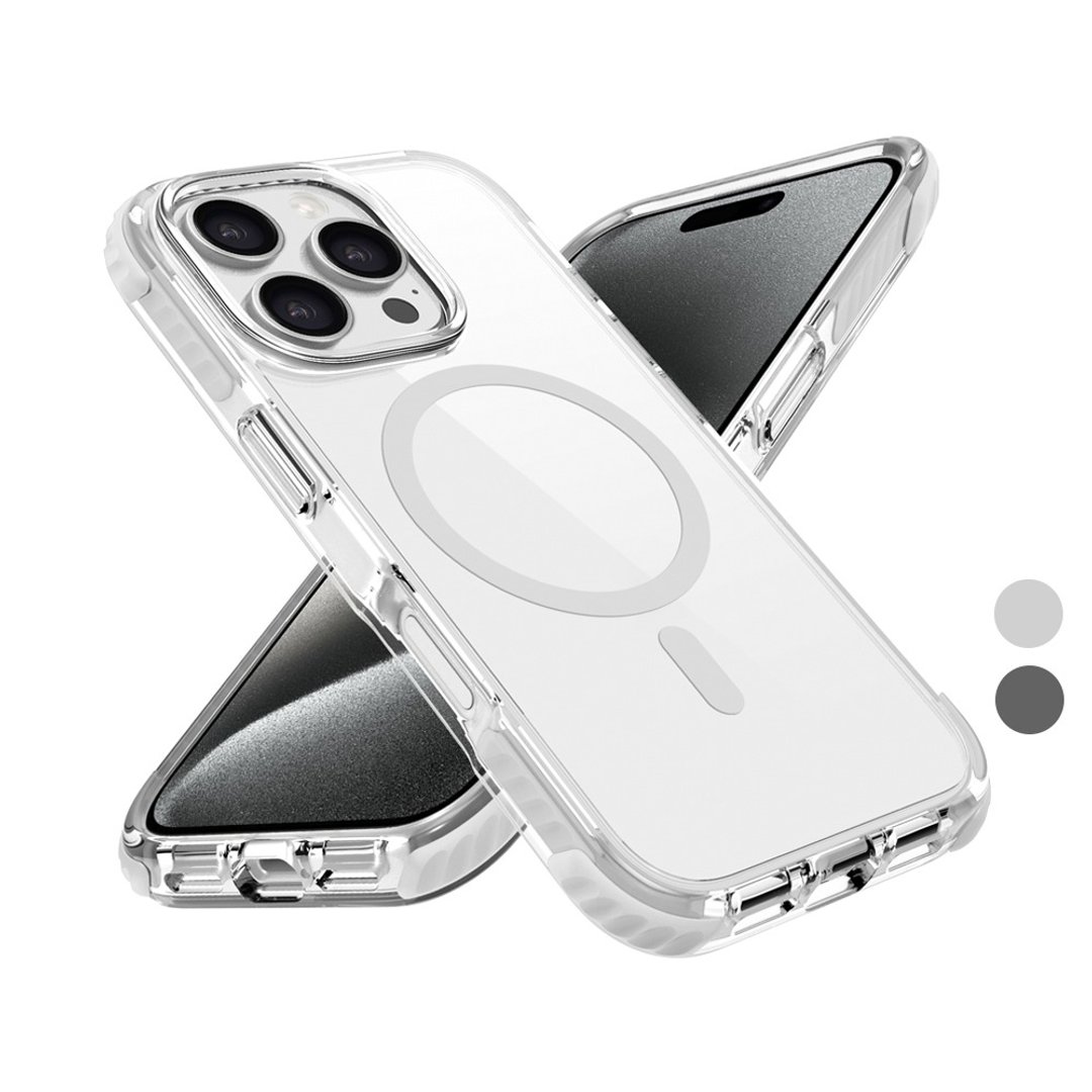 VOYAGE iPhone 16 Pro/16ProMax 超军规防摔保护壳Pure Wave+透灰 - 手机壳/手机套 - 塑料 透明