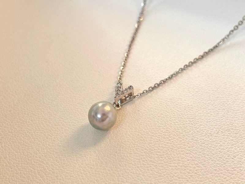 性价比福利款 天然海水珍珠 真多麻 akoya 吊坠 赠项链 - 项链 - 珍珠 透明