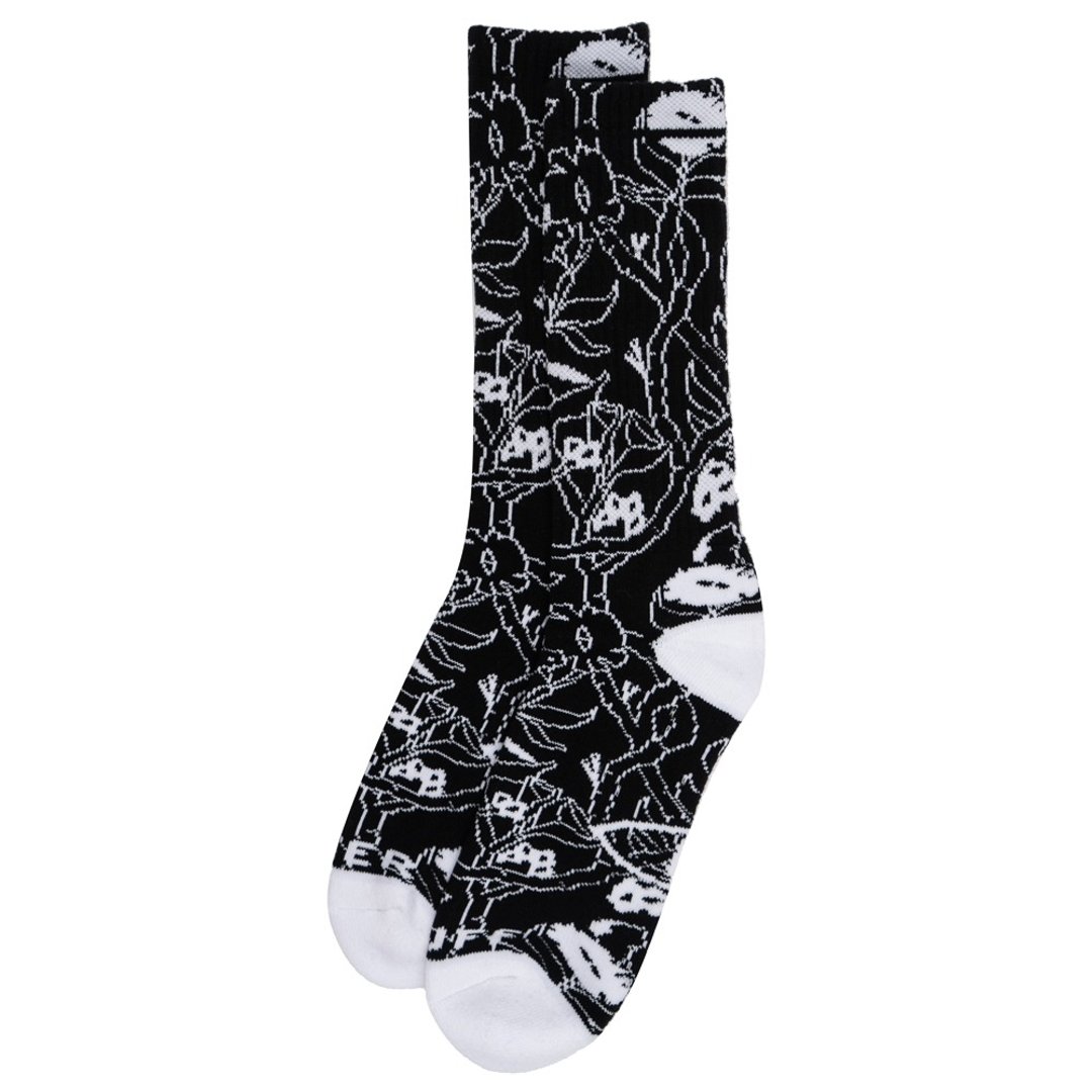 POLER ALL SEEING SOCK 长袜 男袜 黑白印花 - 袜子 - 其他材质 黑色