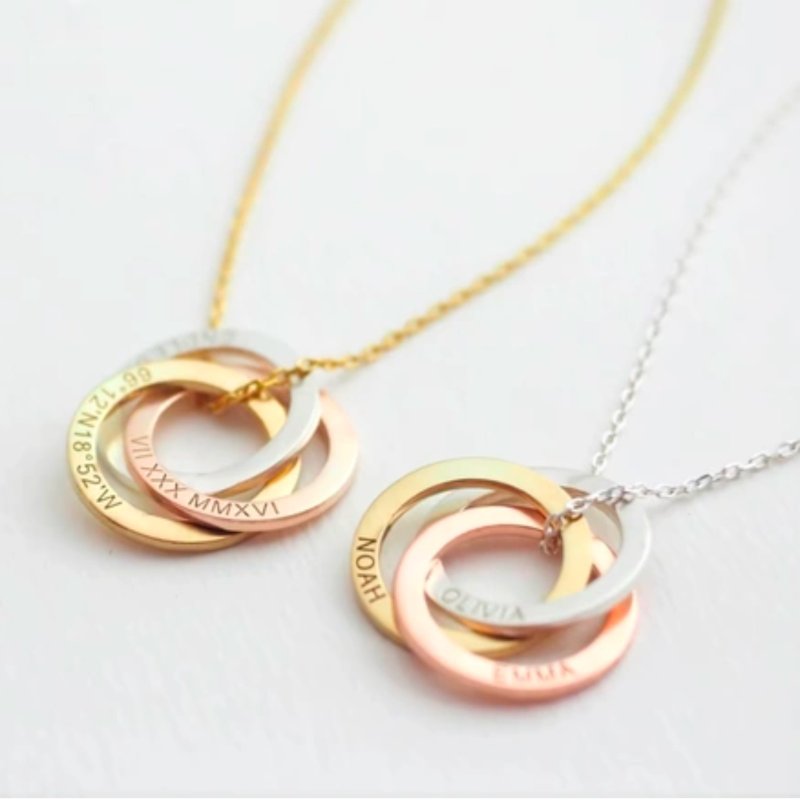 客制化字母名字 纯银项链 纪念 个性 女友 母亲 闺蜜 礼物 生日 - 项链 - 纯银 