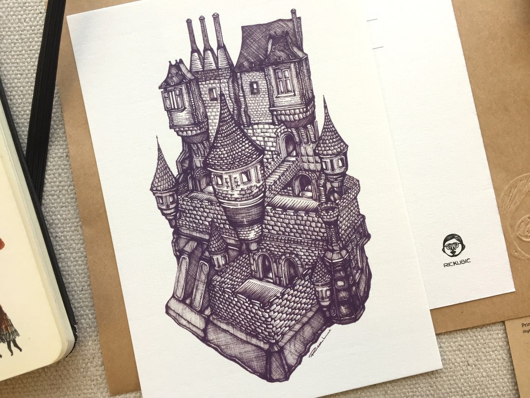 布拉格古堡 - 明信片及高品质画作印刷 - 卡片/明信片 - 纸 