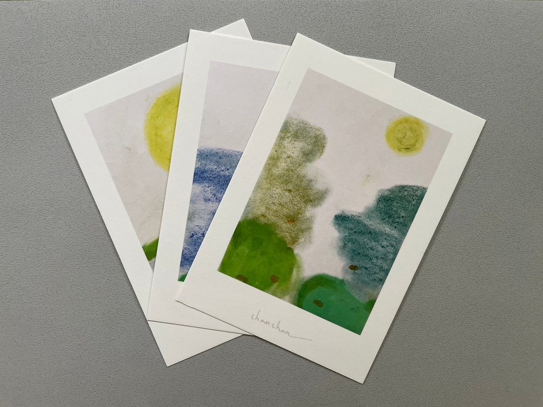 Postcards:  月亮一直都在 (3 in1) - 卡片/明信片 - 纸 