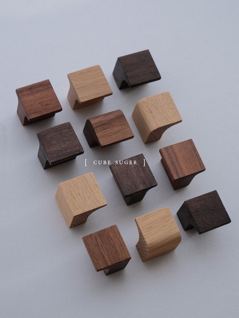 小方糖单颗实木把手 MA MAr MT 25 30|每周五收单 于两周内出货 - 摆饰 - 木头 咖啡色