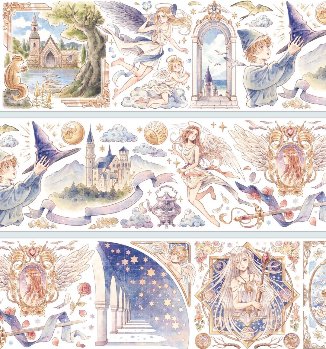 奇幻世界录 PET 纸胶带 贝壳光 - 贴纸 - 其他材质 多色