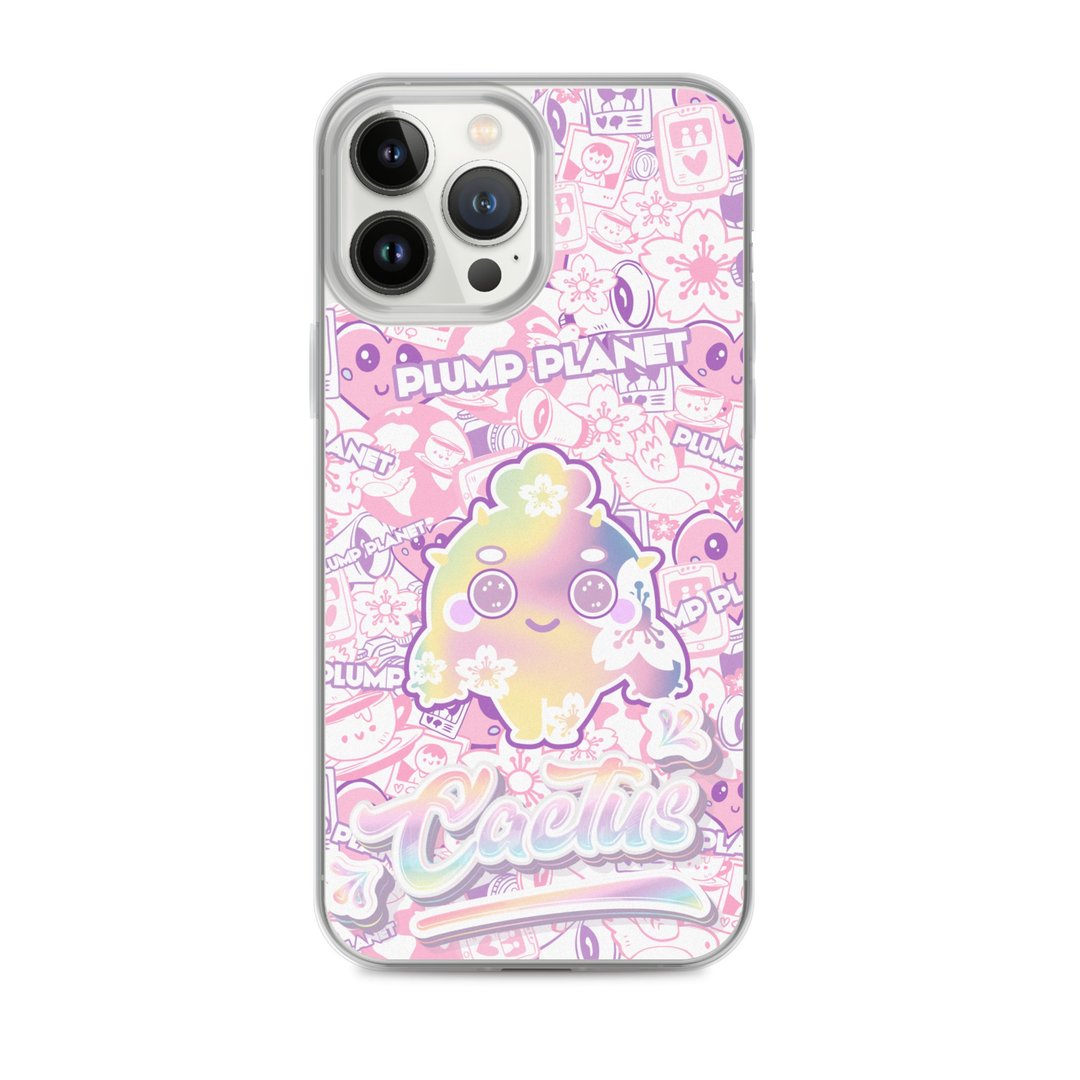 Sakura Pink Cactus 防摔手机透明软壳 iphone 13 12 11 Pro max - 手机壳/手机套 - 塑料 粉红色