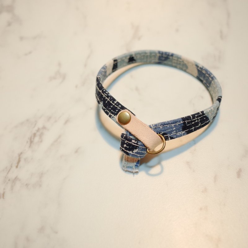 猫 项圈 可爱 男子汉的迷彩 双面设计 可加购吊牌 赠铃铛 - 项圈/牵绳 - 棉．麻 