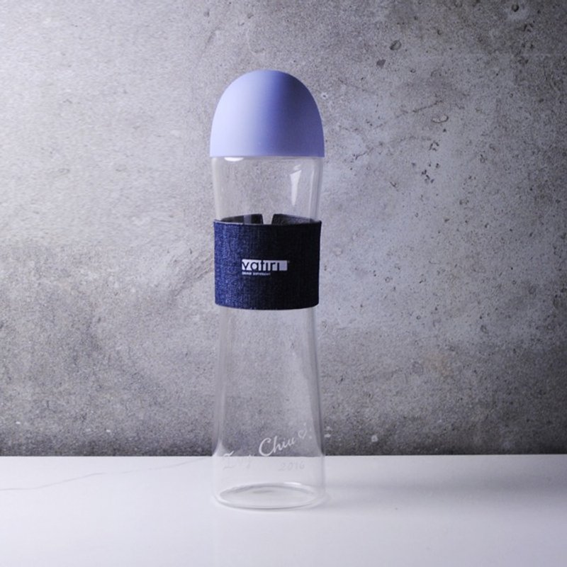 430cc【运动骑车专用水瓶】Vatiri随身玻璃瓶 健康喝水绝配 定制化 - 水瓶/水壶 - 玻璃 灰色