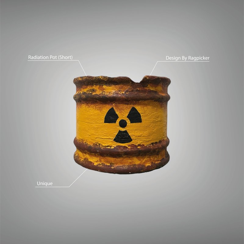 辐射矮盆 - 花瓶/陶器 - 树脂 黄色