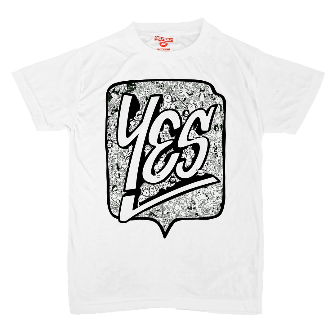 T-shirt 短袖 Chapter One Yokai Yes 男女皆宜 棉混纺 柔软 舒适 - 男装上衣/T 恤 - 棉 白色