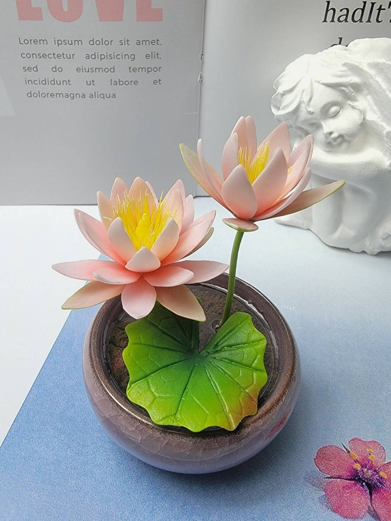 冷瓷土/黏土花艺-睡莲小盆栽/送礼 - 植栽/盆栽 - 粘土 