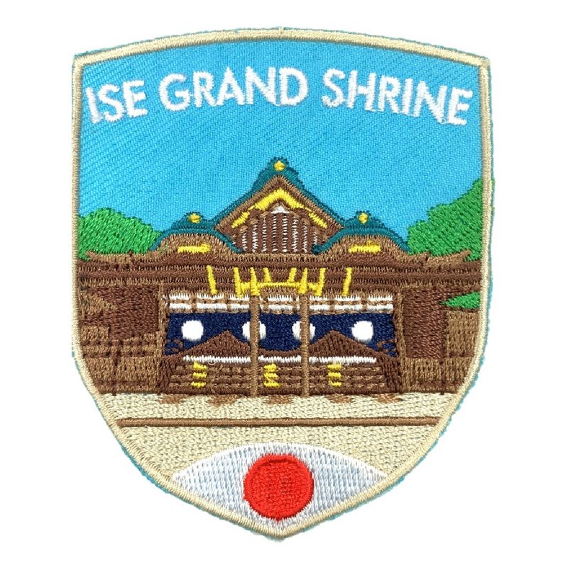 日本 伊势神宫 JP 补丁装饰贴 绣片贴 刺绣布贴 立体绣片贴 熨烫 - 徽章/别针 - 绣线 多色