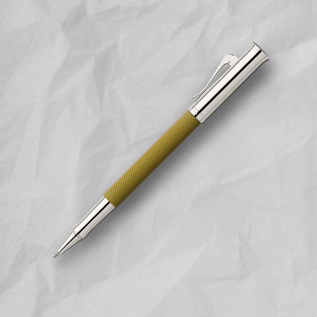 【Graf von Faber-Castell】 绳纹饰 钢珠笔-橄榄绿 VIP刻字服务 - 钢珠笔 - 树脂 绿色
