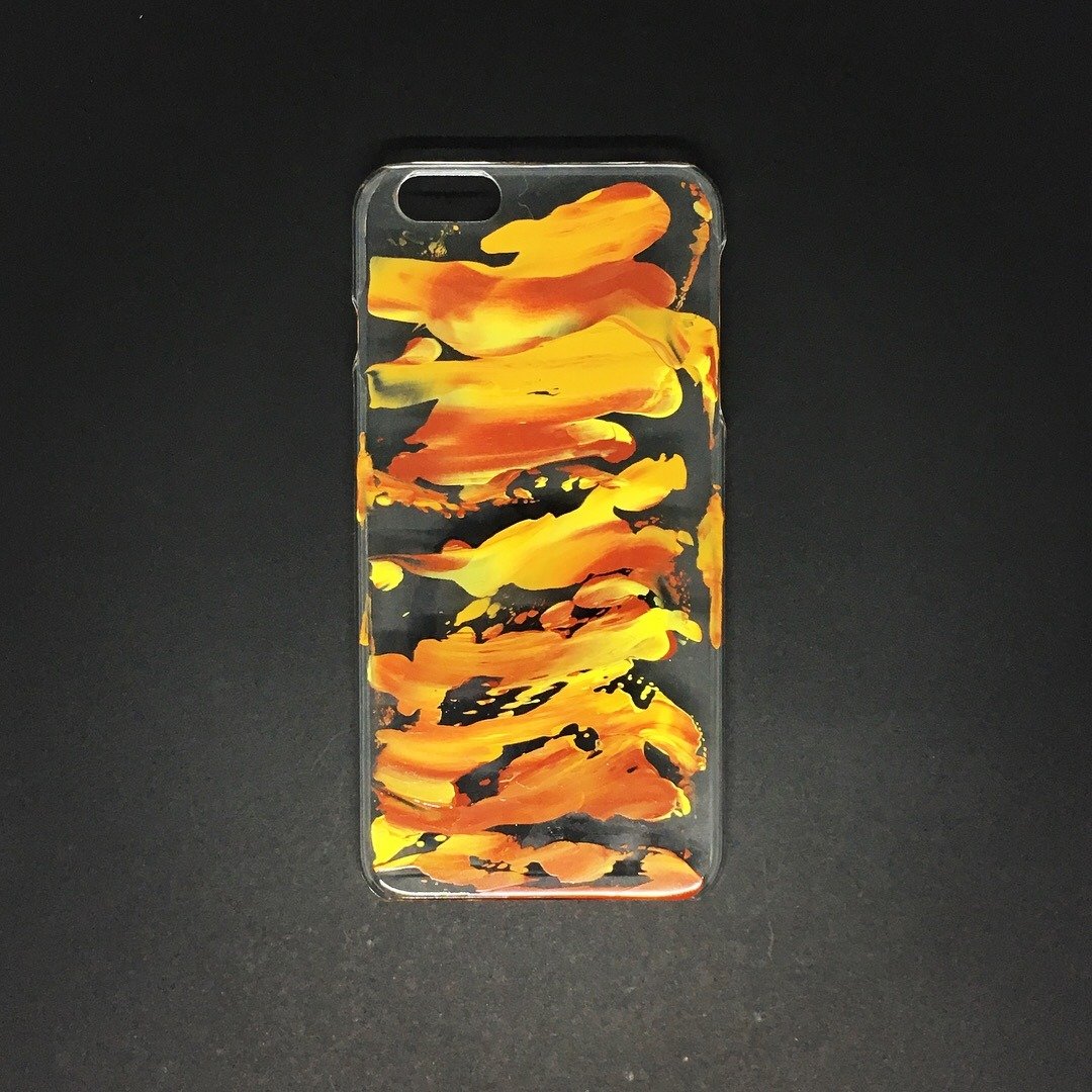 Acrylic 手绘抽象艺术手机壳 | iPhone 6/6s+ |  Mud Play - 手机壳/手机套 - 压克力 咖啡色