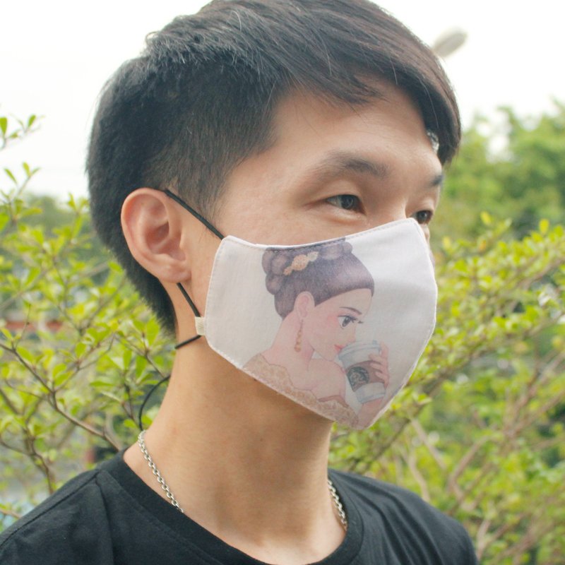Mask 3D can wash design by Kai3 - 口罩 - 棉．麻 白色
