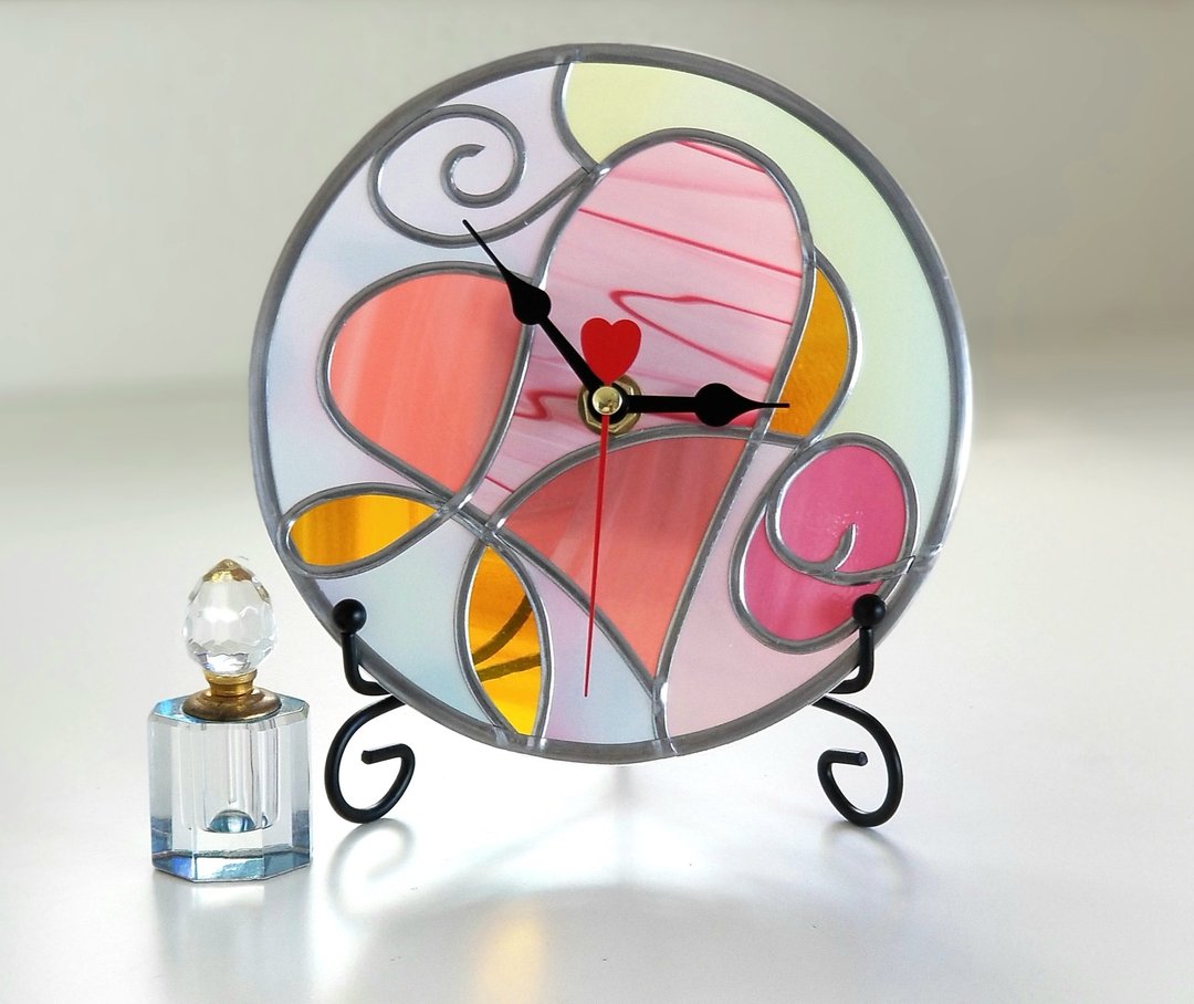 Order Round Acrylic hanger / placehold watch 　Fairy Heart - 时钟/闹钟 - 塑料 粉红色