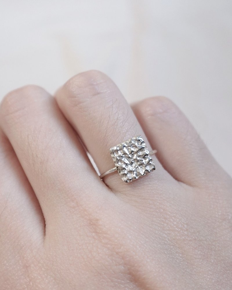 时。痕戒指 - 戒指 - 纯银 