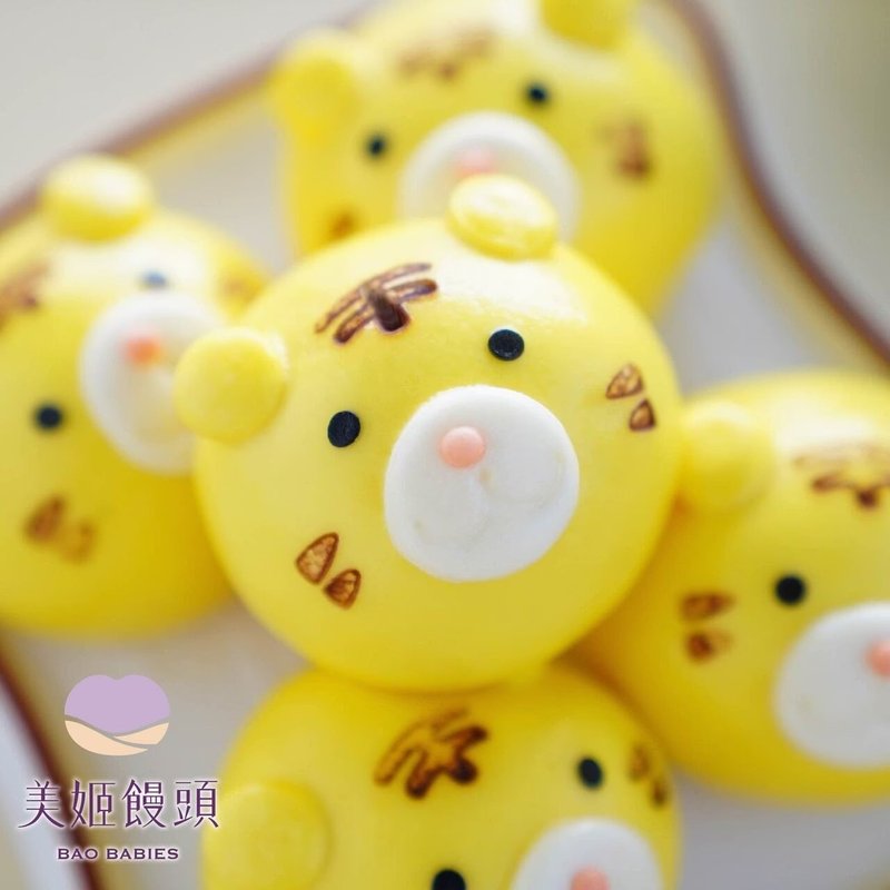 美姬馒头 老虎鲜乳造型红豆包 一盒六入 - 其他 - 其他材质 黄色