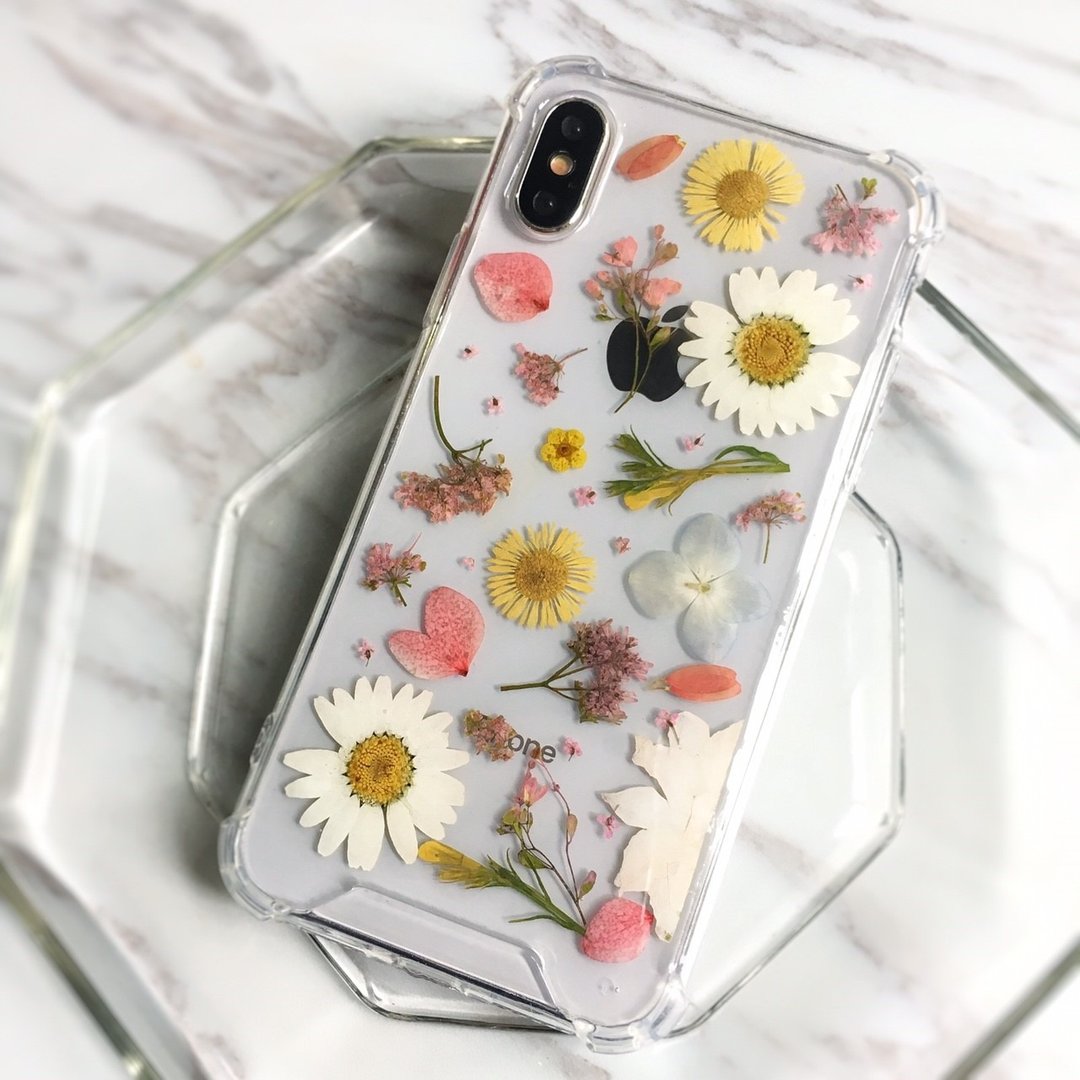 春沐  押花手机套 礼物 iphone11 pro max - 手机壳/手机套 - 植物．花 粉红色
