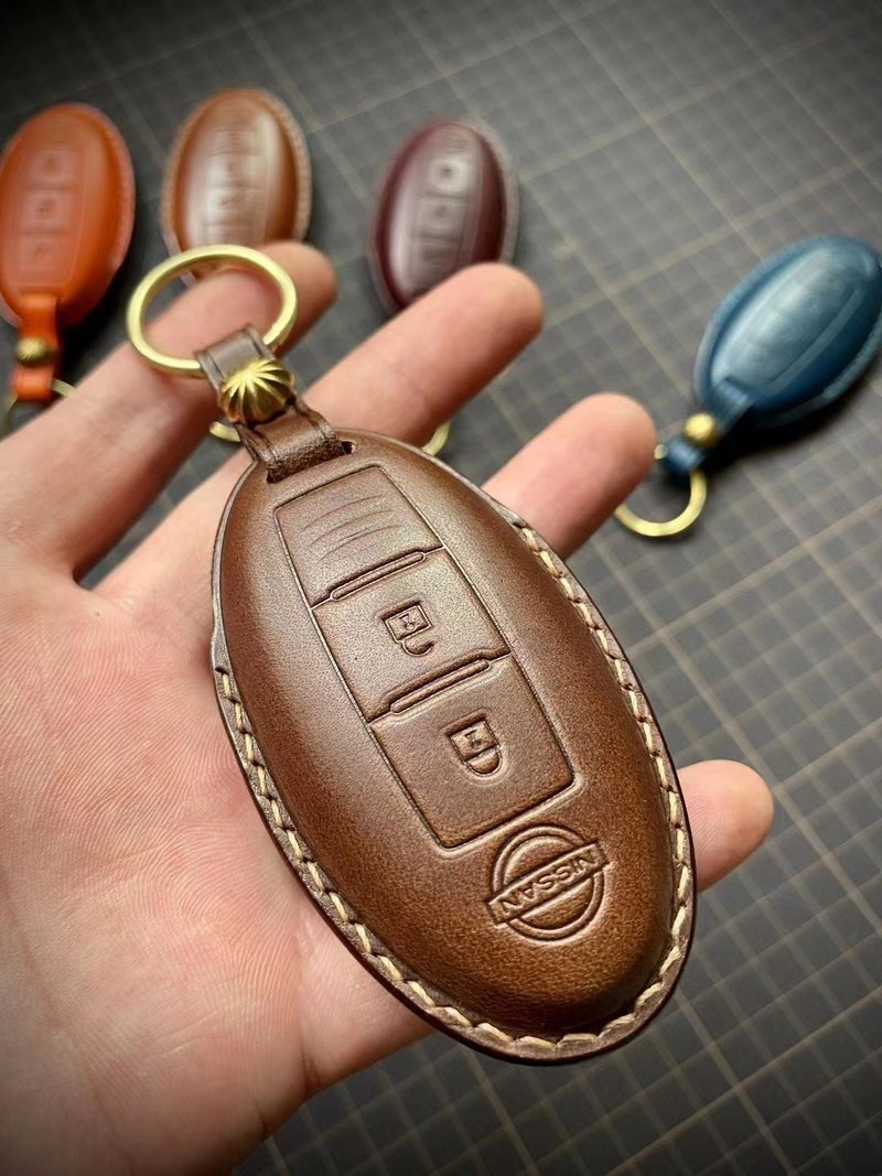 东风日产轩逸钥匙套奇骏天籁劲客骐达逍客尼桑蓝鸟手工 意大利牛 - 皮件 - 真皮 