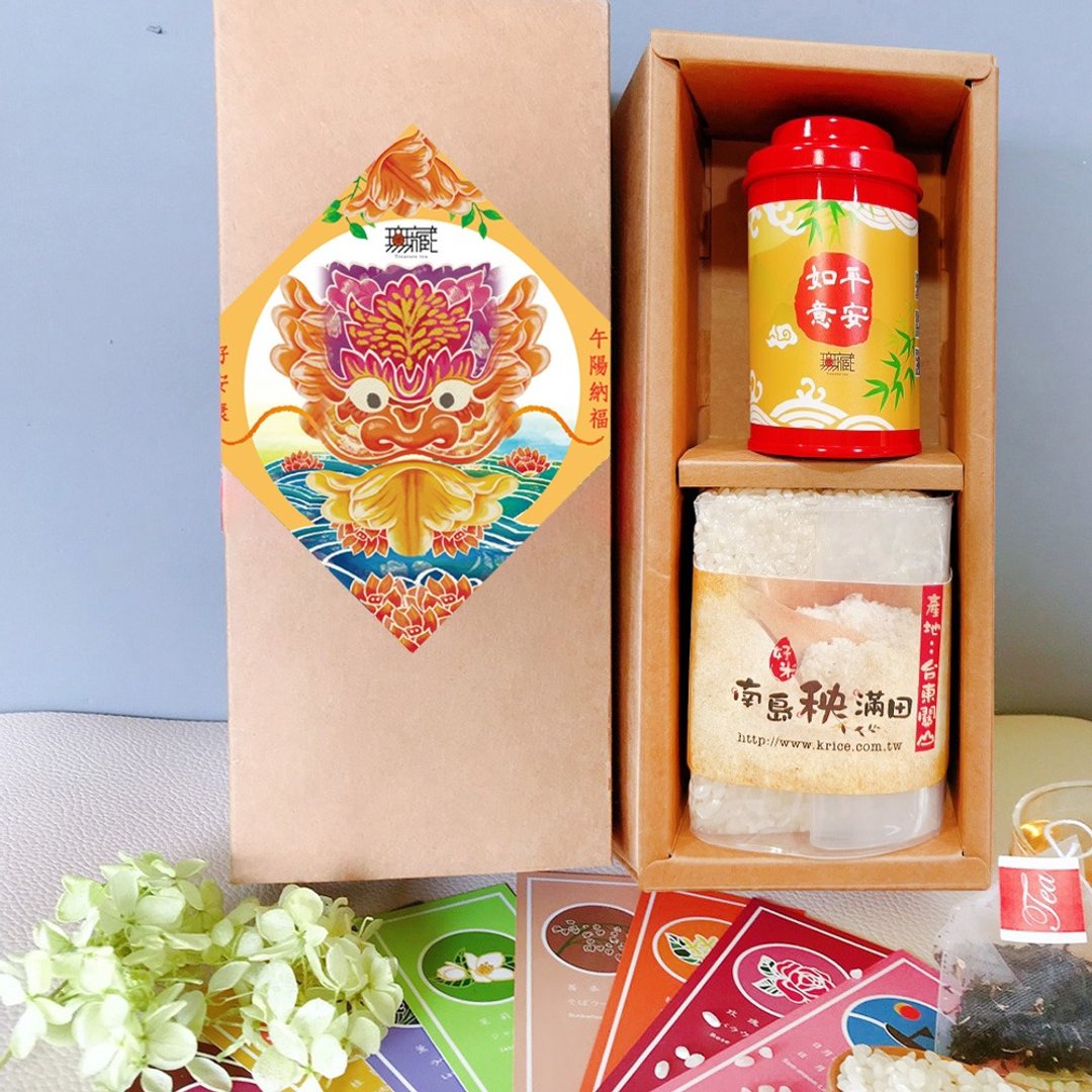 G【无藏】公益茶米礼盒 — 荞麦乌龙+台湾米(牛皮盒) - 茶 - 新鲜食材 多色