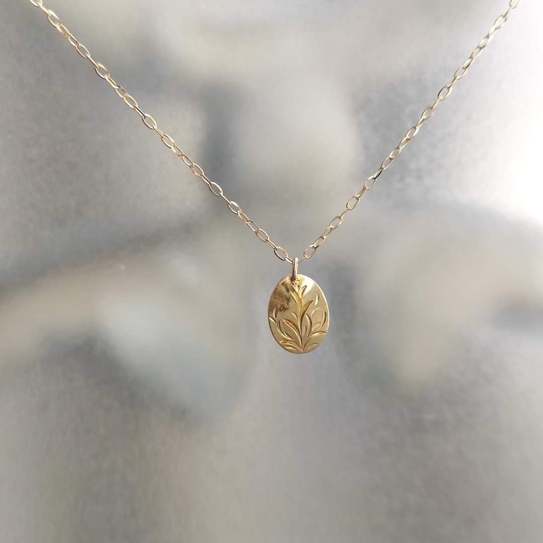 18K Gold Handmade Necklace Round for Ladies - 项链 - 贵金属 金色