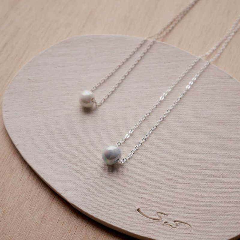 【幻彩系列】Aurora项链 锁骨链 925纯银 • A Miracle Moment - 项链 - 瓷 白色