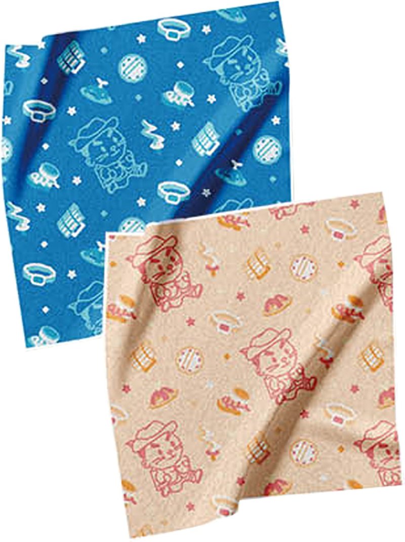 【2023神奇装备 黑森林历险记】纯棉小方巾 (共两色) - 毛巾浴巾 - 棉．麻 