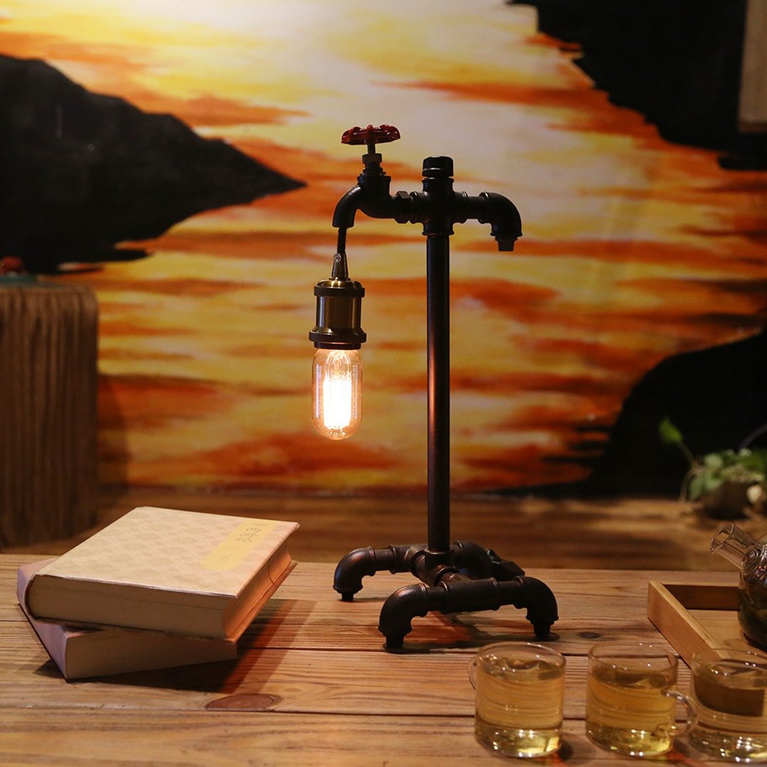 新品 loft工业风台灯室内装饰台灯情人节生日圣诞礼物 - 灯具/灯饰 - 其他金属 黑色