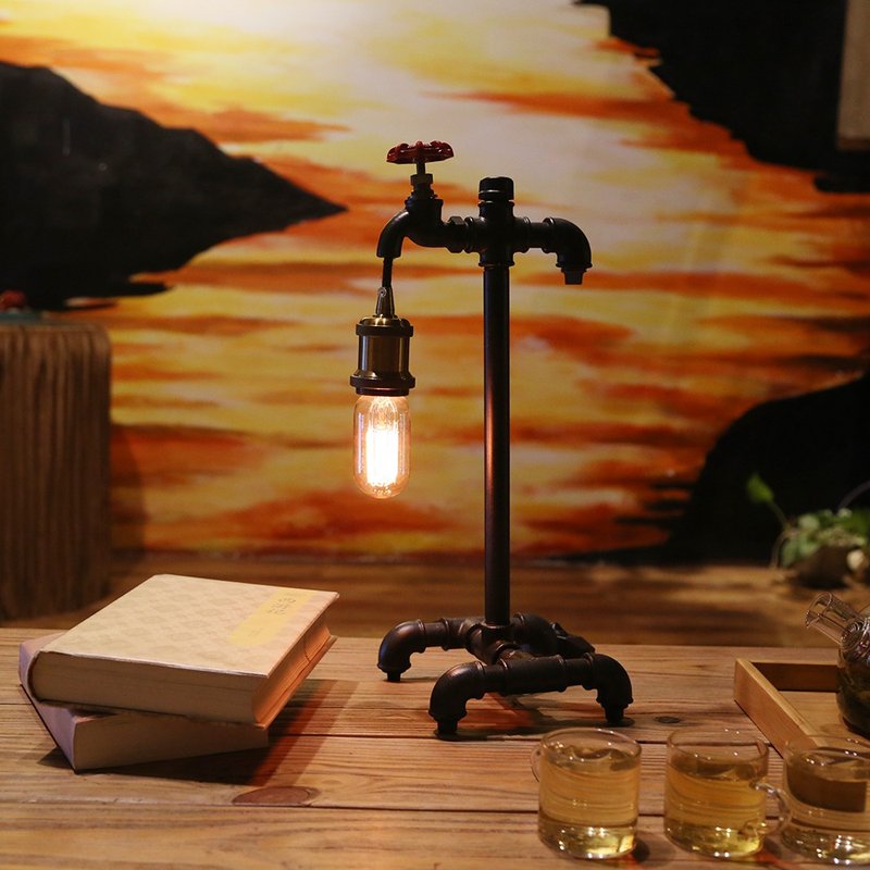 新品 loft工业风台灯室内装饰台灯情人节生日圣诞礼物 - 灯具/灯饰 - 其他金属 黑色