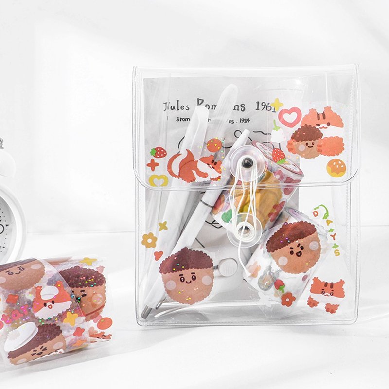 InfeelMe软绵绵星球系列闪闪亮片卡通动物diy装饰透明PET胶带 - 纸胶带 - 纸 