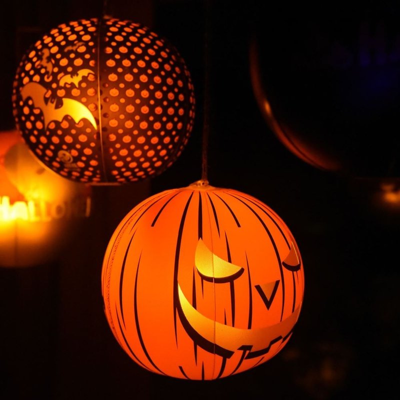全球首创12寸万圣节南瓜灯(赠送七彩与黄光) - 灯具/灯饰 - 塑料 黄色