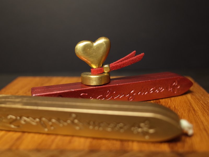 爱心 | 手工封蜡章 | 封蜡礼盒 Wax Seal - 印章/印台 - 铜/黄铜 