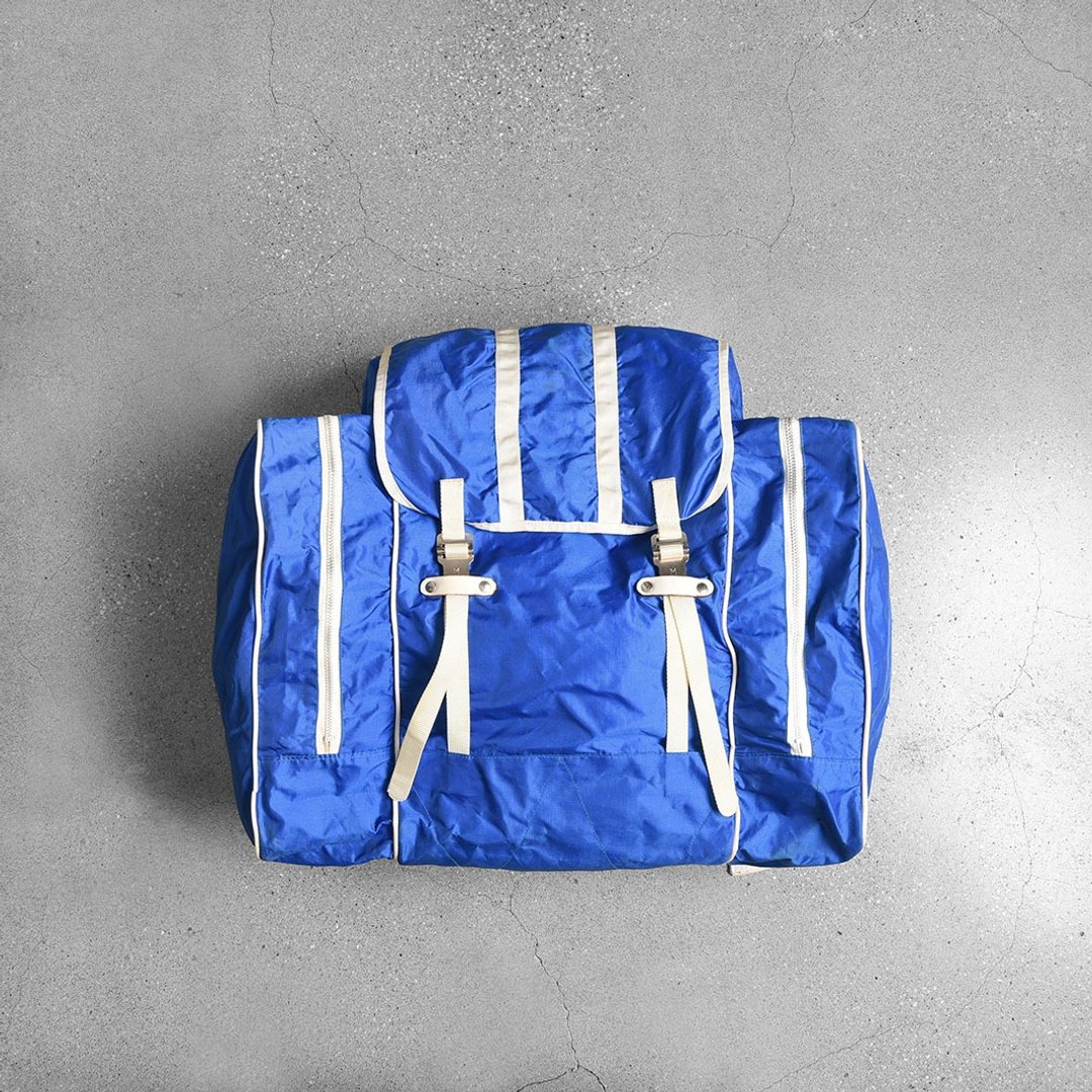 日本小学生登山包 / Vintage 古着 - 后背包/双肩包 - 其他材质 蓝色