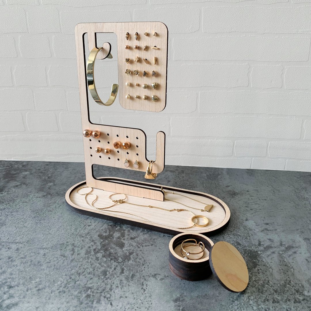 首饰座 Jewelry Organizer - 收纳用品 - 木头 咖啡色