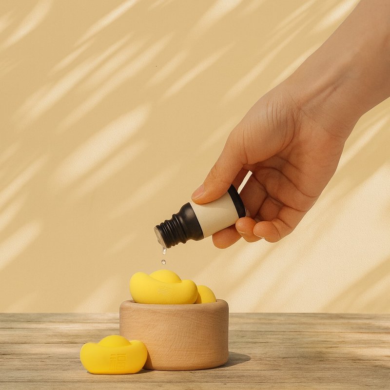 2026柴圆进宝扩香组 招财小物 扩香石 - 香薰/精油/线香 - 木头 金色