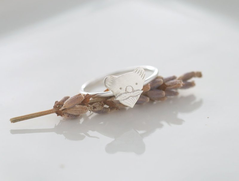 ni.kou纯银圣诞无尾熊戒指 - 戒指 - 其他金属 