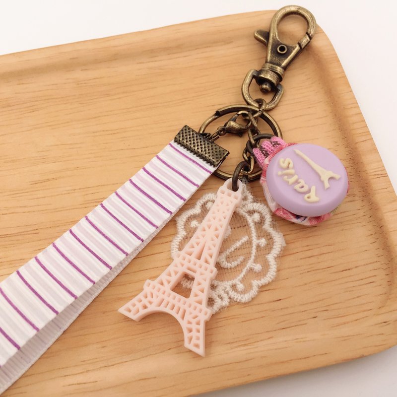 香榭巴黎 马卡龙 - 粉紫。钥匙圈/吊饰 - 钥匙链/钥匙包 - 其他材质 紫色