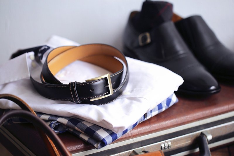 【送礼推荐】植鞣雕花绅士皮带 经典黑│男友礼物│礼物推荐 - 皮带/腰带 - 真皮 黑色